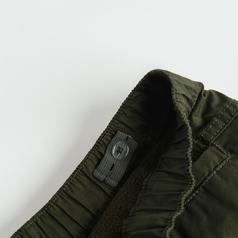 Cool Club, Spodnie materiałowe chłopięce, ocieplane, ciemnozielone