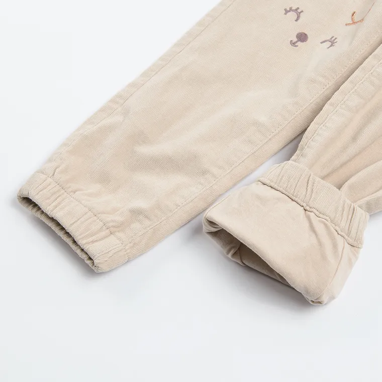 Cool Club, Spodnie materiałowe dziewczęce, beżowe