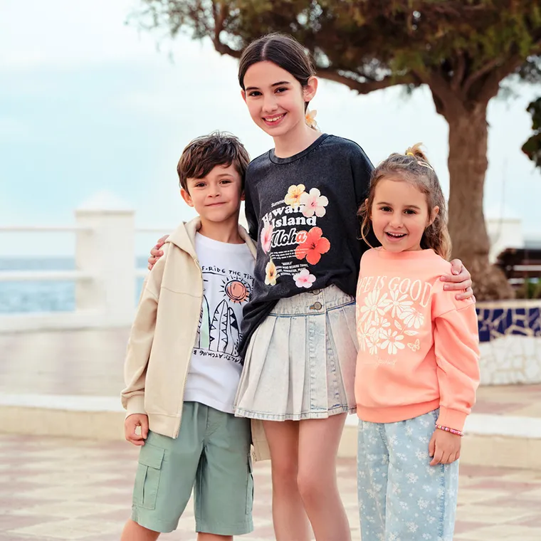 Cool Club, Spodnie materiałowe dziewczęce, wide fit, niebieskie