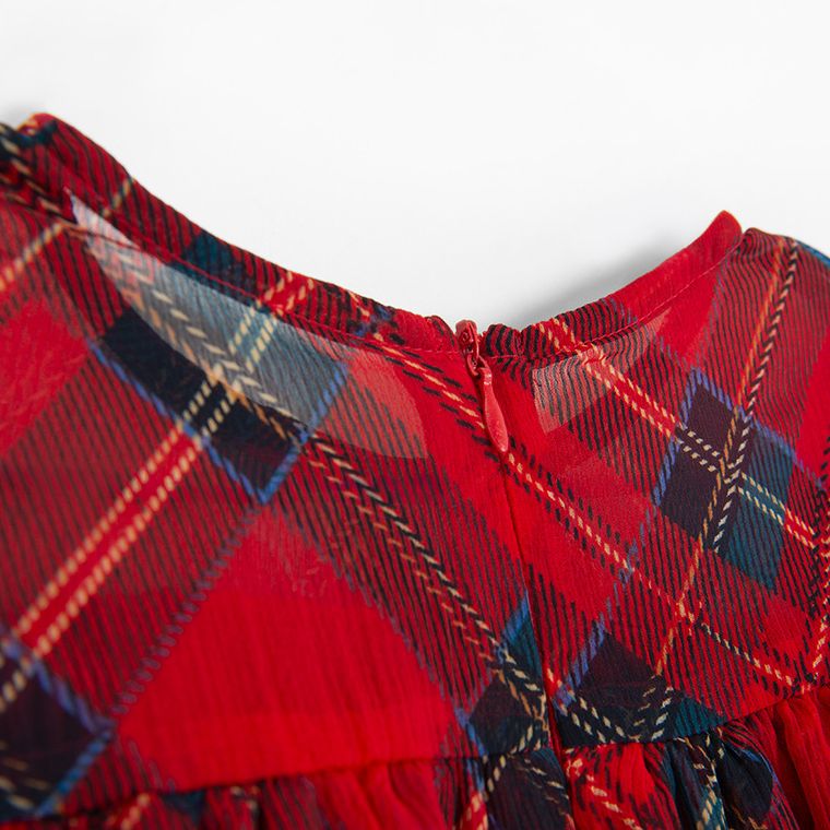 Cool Club, Sukienka dziewczęca z długim rękawem, czerwona