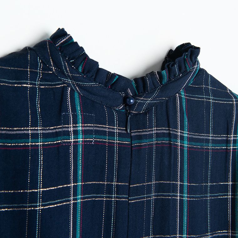 Cool Club, Sukienka dziewczęca z długim rękawem, granatowa