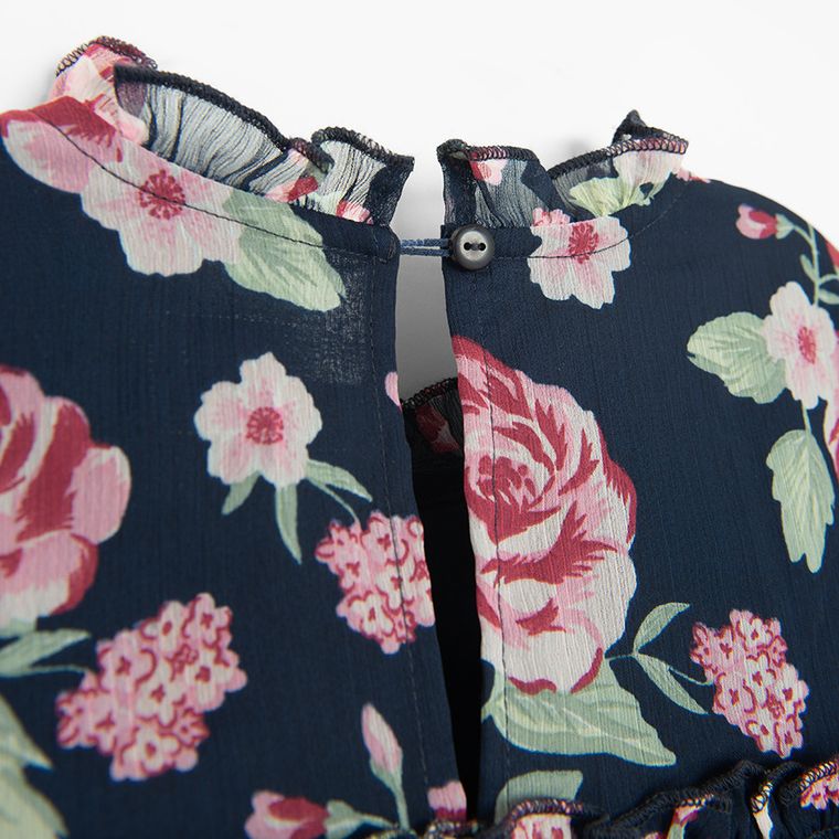 Cool Club, Sukienka dziewczęca z długim rękawem, granatowa