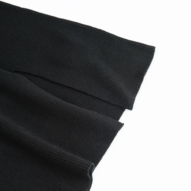 Cool Club, Sukienka dziewczęca z długim rękawem, prążkowana, czarna