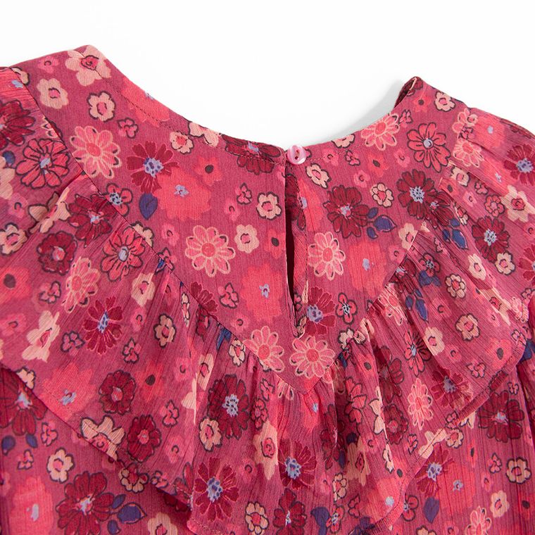 Cool Club, Sukienka dziewczęca z długim rękawem, różowa