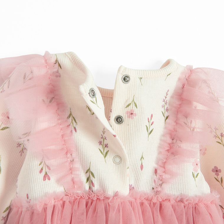 Cool Club, Sukienka dziewczęca z długim rękawem, różowa