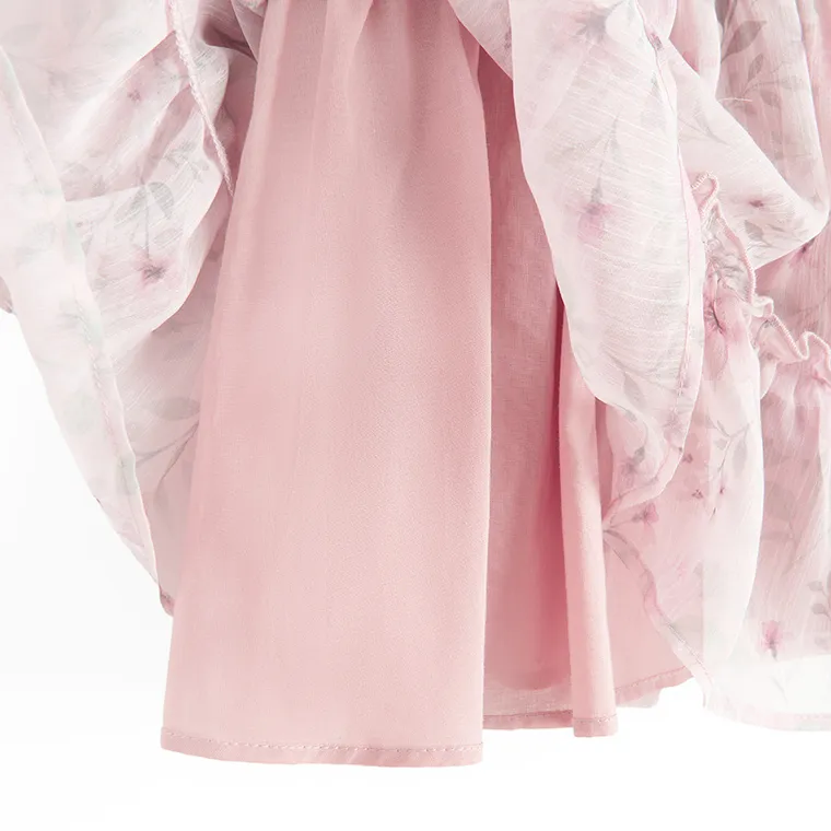 Cool Club, Sukienka dziewczęca z długim rękawem, różowa