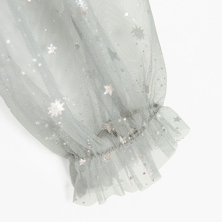 Cool Club, Sukienka dziewczęca z długim rękawem, szara