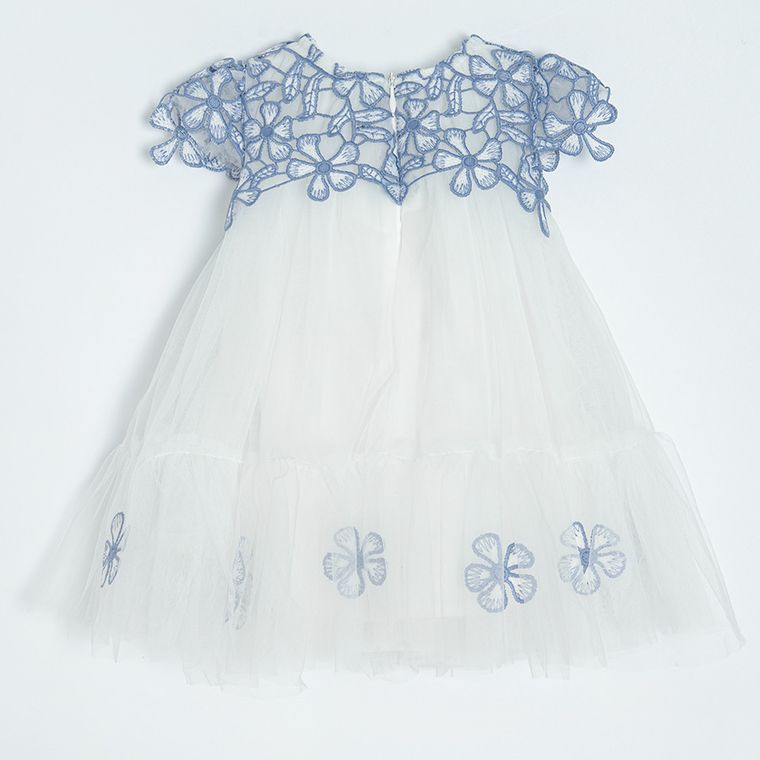 Cool Club, Sukienka dziewczęca z krótkim rękawem, biała