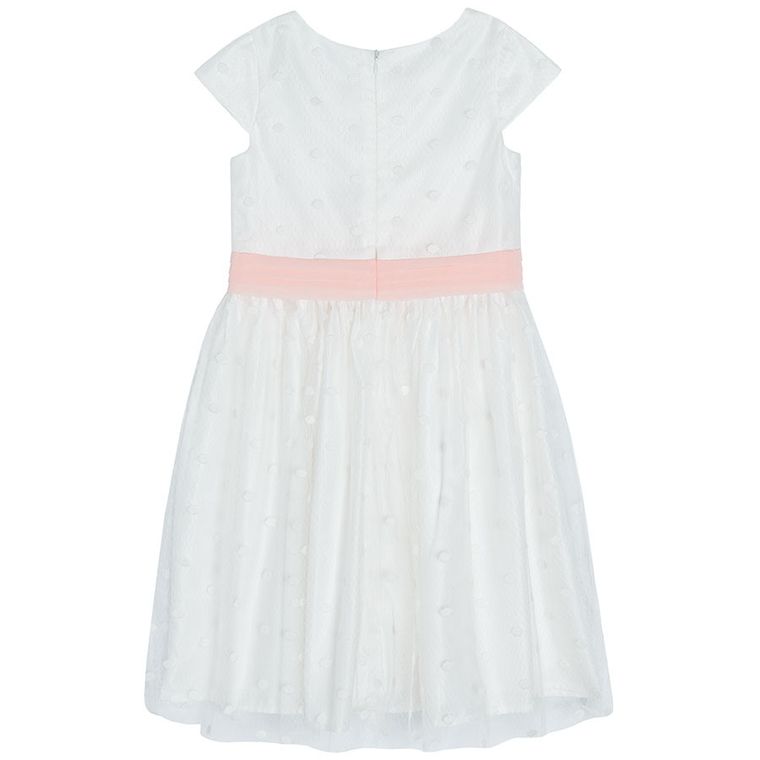 Cool Club, Sukienka dziewczęca z krótkim rękawem, biała