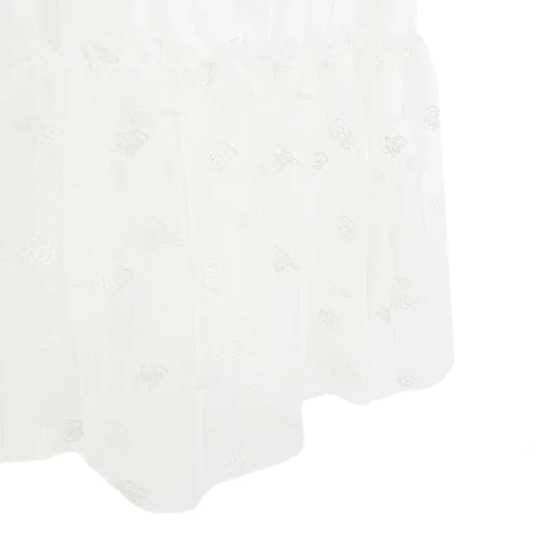 Cool Club, Sukienka dziewczęca z krótkim rękawem, biała