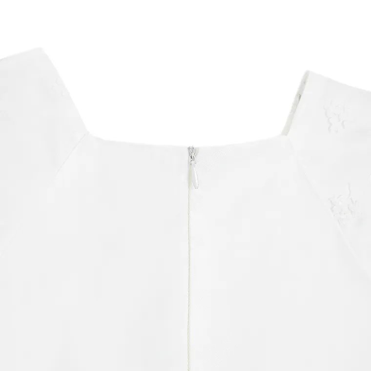 Cool Club, Sukienka dziewczęca z krótkim rękawem, biała