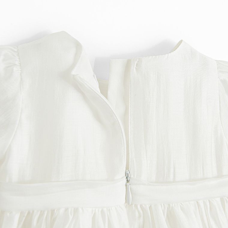 Cool Club, Sukienka dziewczęca z krótkim rękawem, biała