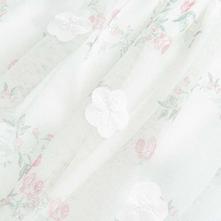 Cool Club, Sukienka dziewczęca z krótkim rękawem, biała