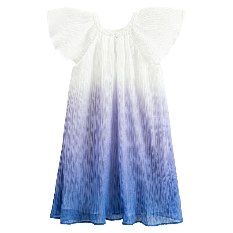 Cool Club, Sukienka dziewczęca z krótkim rękawem, biało-fioletowa