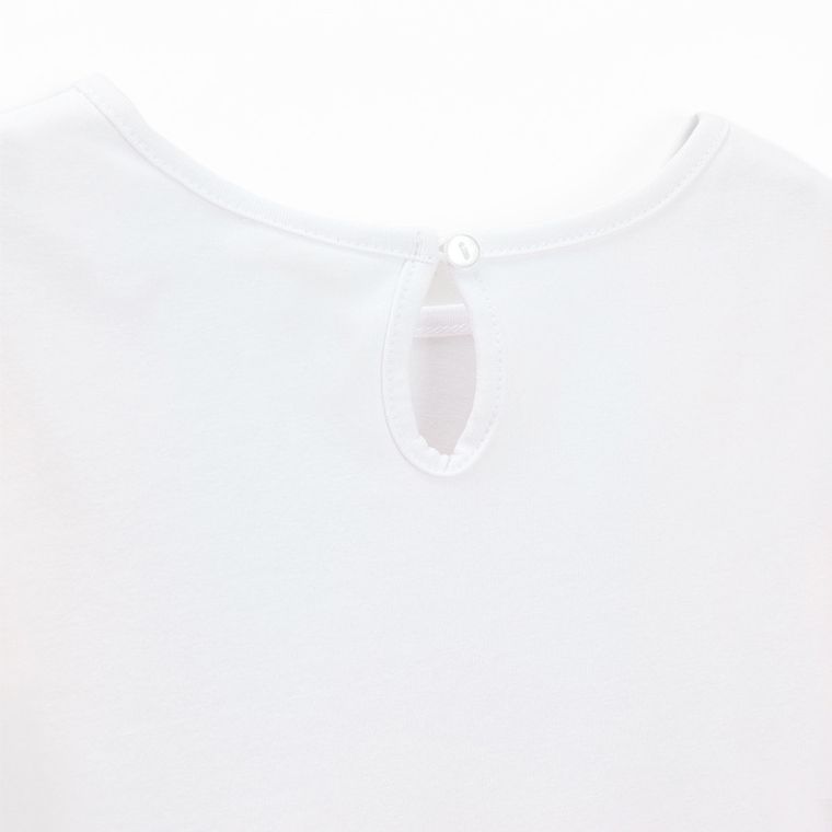 Cool Club, Sukienka dziewczęca z krótkim rękawem, biało-pomarańczowa