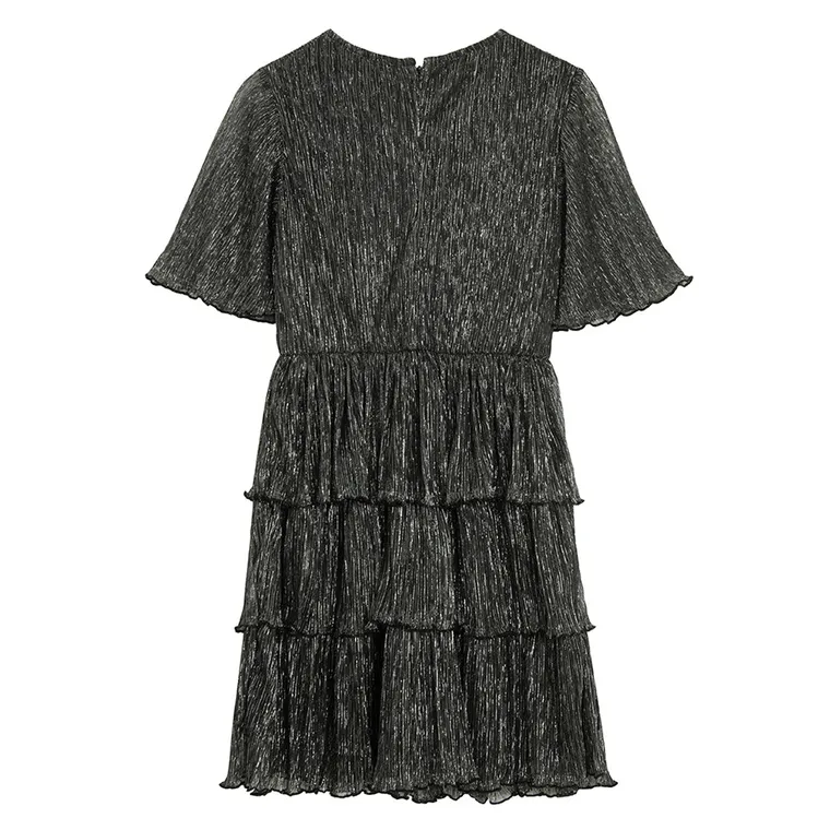 Cool Club, Sukienka dziewczęca z krótkim rękawem, czarna