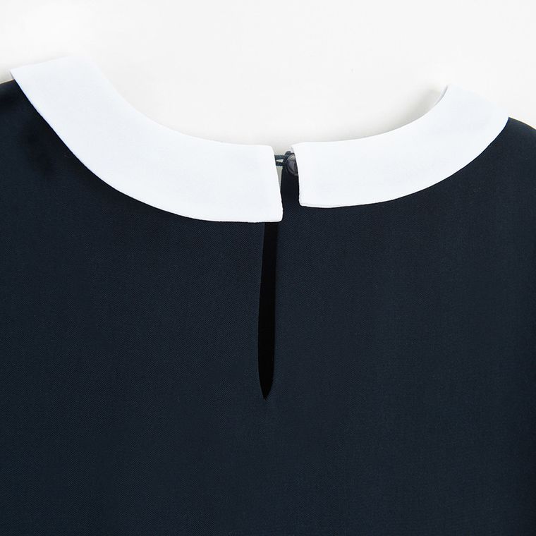 Cool Club, Sukienka dziewczęca z krótkim rękawem, granatowa