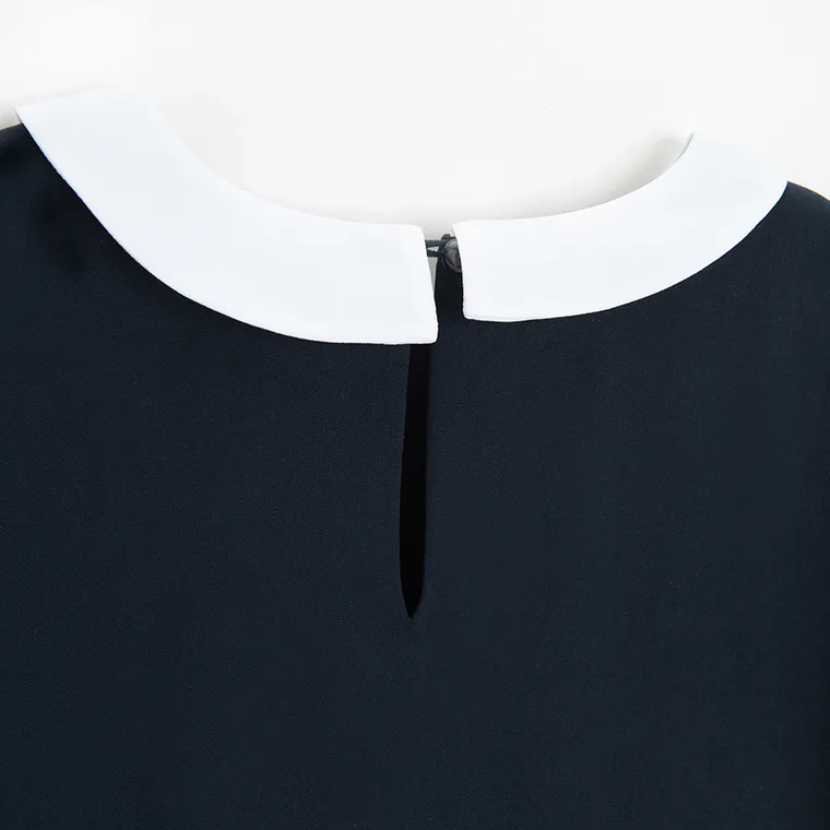 Cool Club, Sukienka dziewczęca z krótkim rękawem, granatowa