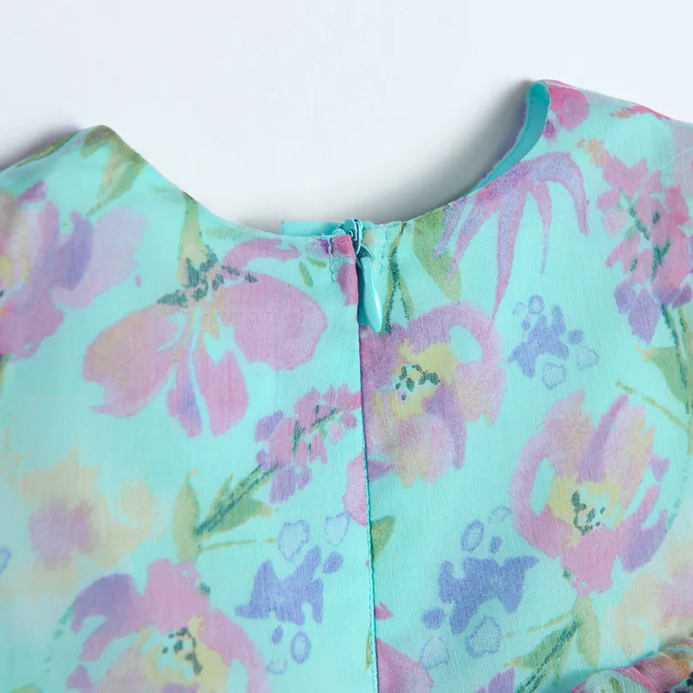 Cool Club, Sukienka dziewczęca z krótkim rękawem, miętowa