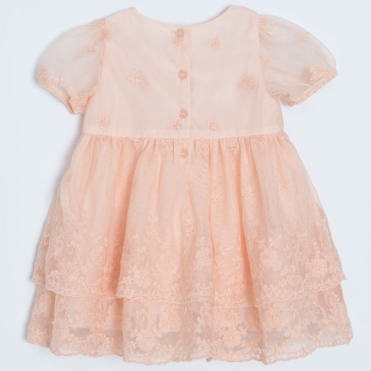 Cool Club, Sukienka dziewczęca z krótkim rękawem, różowa