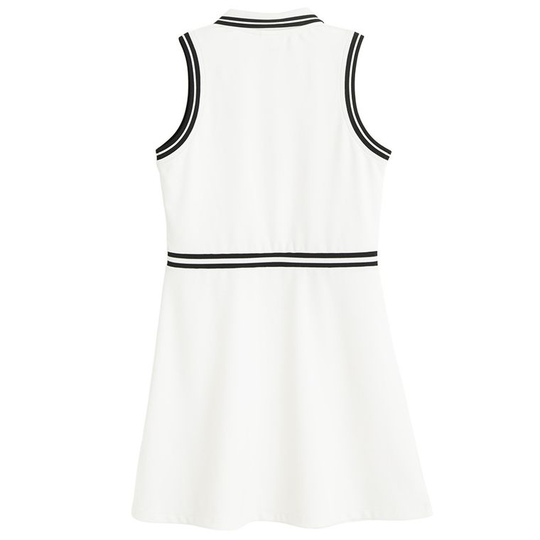 Cool Club, Sukienka tenisowa dziewczęca bez rękawów, biała