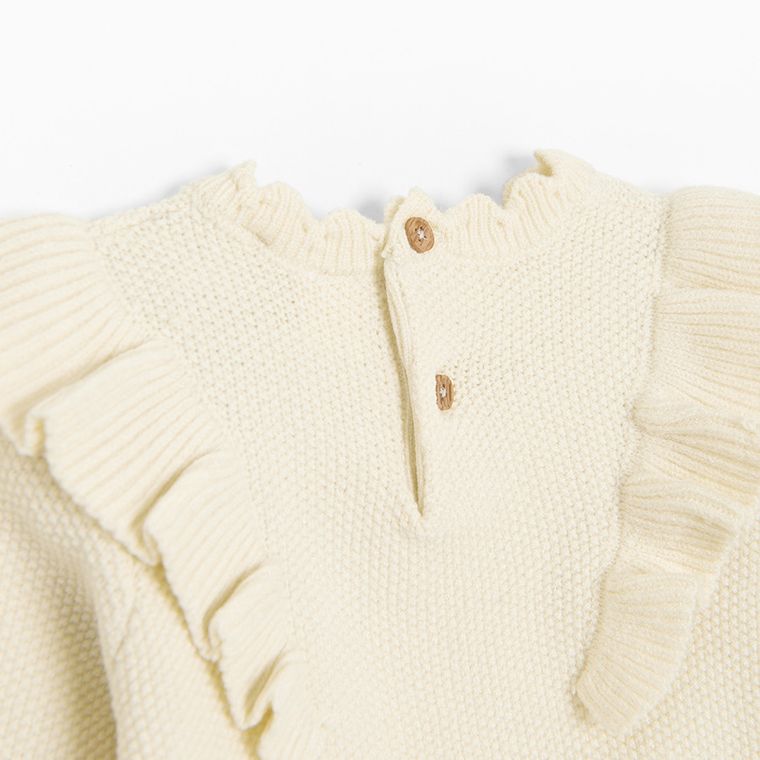 Cool Club, Sweter dziewczęcy, ecru