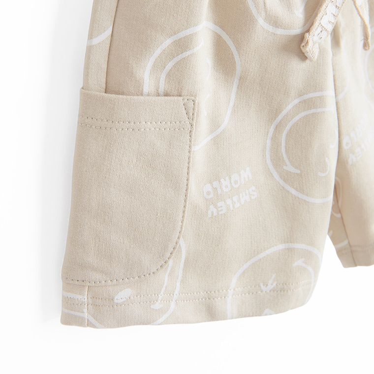 Cool Club, Szorty chłopięce, beżowe, SmileyWorld