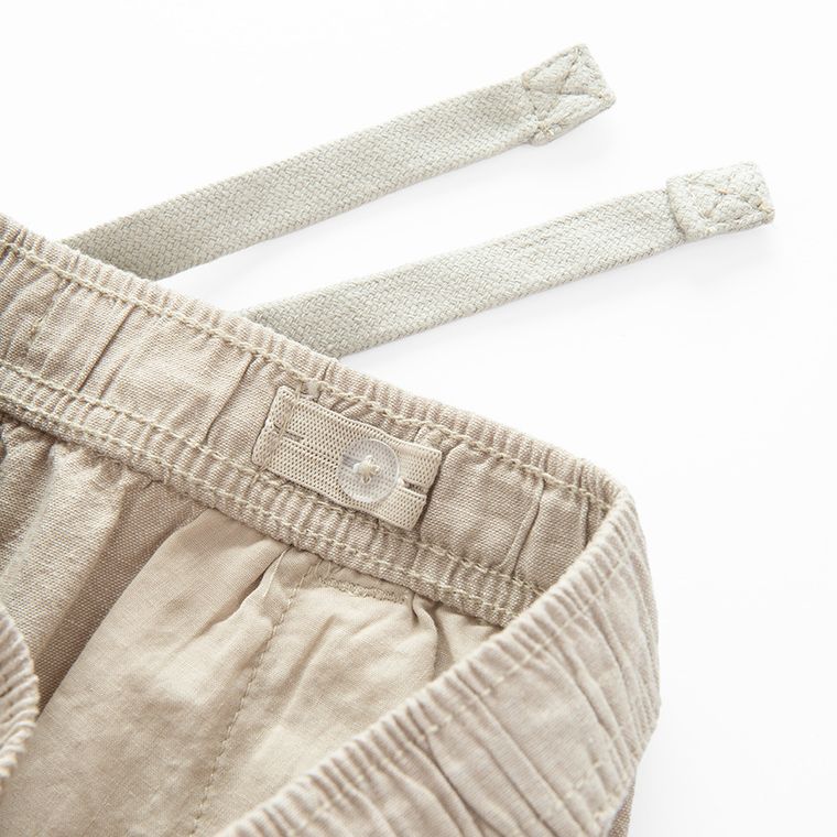 Cool Club, Szorty chłopięce z lnem, relaxed, beżowe