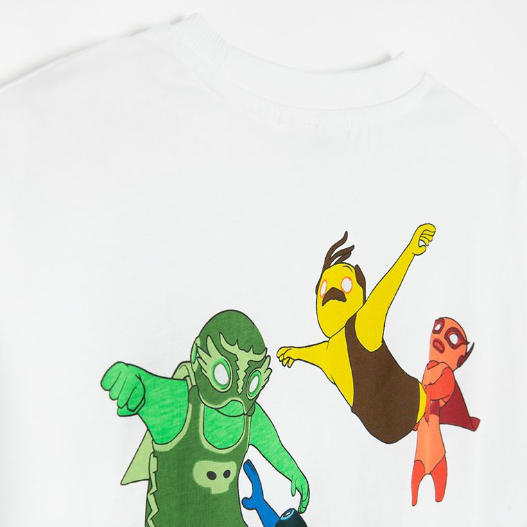 Cool Club, T-shirt chłopięcy, biały, Gang Beasts