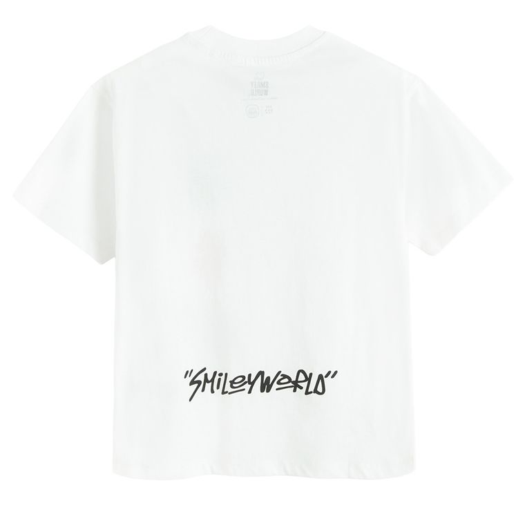 Cool Club, T-shirt chłopięcy, biały, SmileyWorld