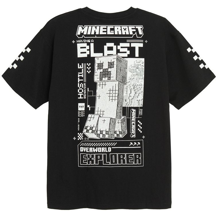 Cool Club, T-shirt chłopięcy, czarny, Minecraft