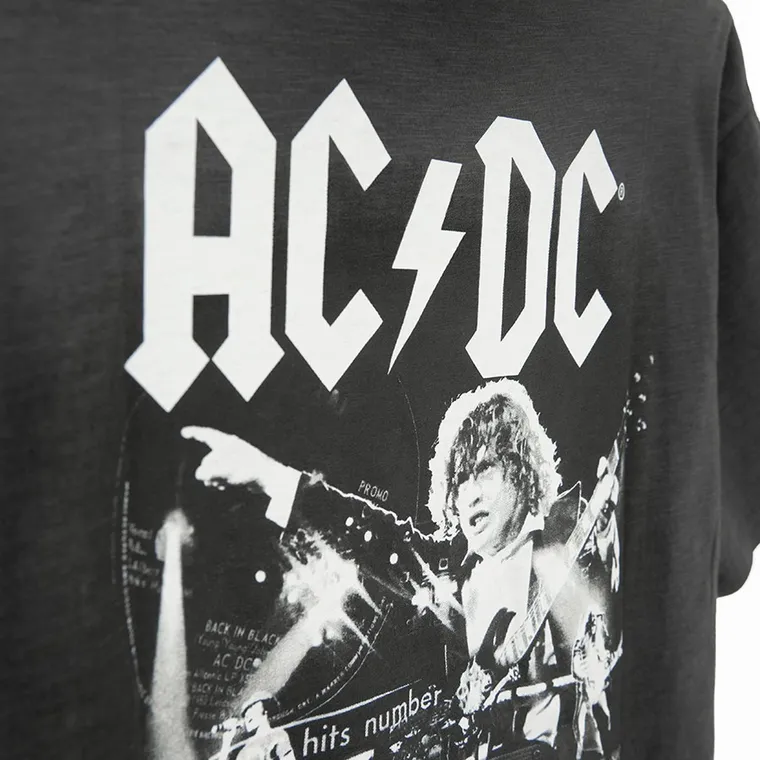 Cool Club, T-shirt chłopięcy, szary, AC/DC