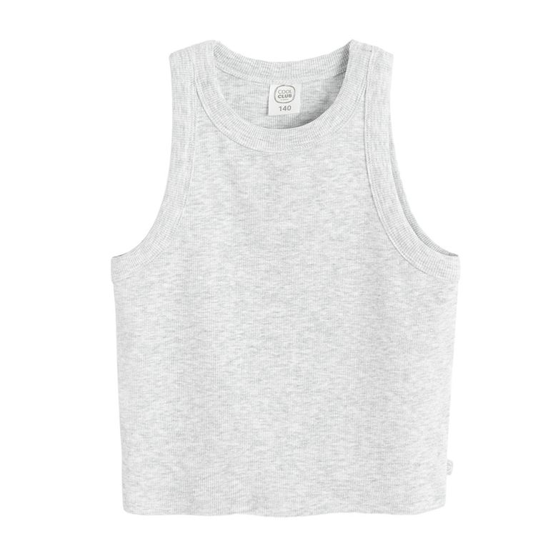 Cool Club, T-shirt dziewczęcy bez rękawów, prążkowany, mix, zestaw, 4 szt.