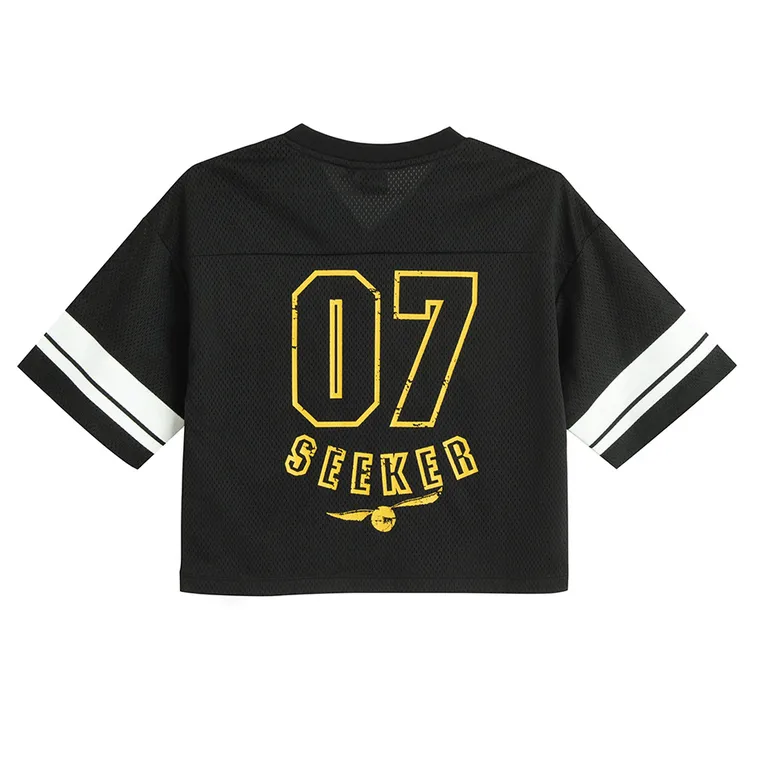 Cool Club, T-shirt dziewczęcy, crop top, czarny, Harry Potter