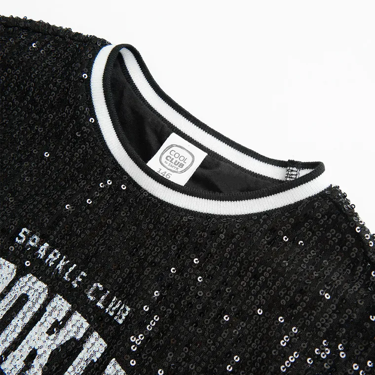 Cool Club, T-shirt dziewczęcy, czarny