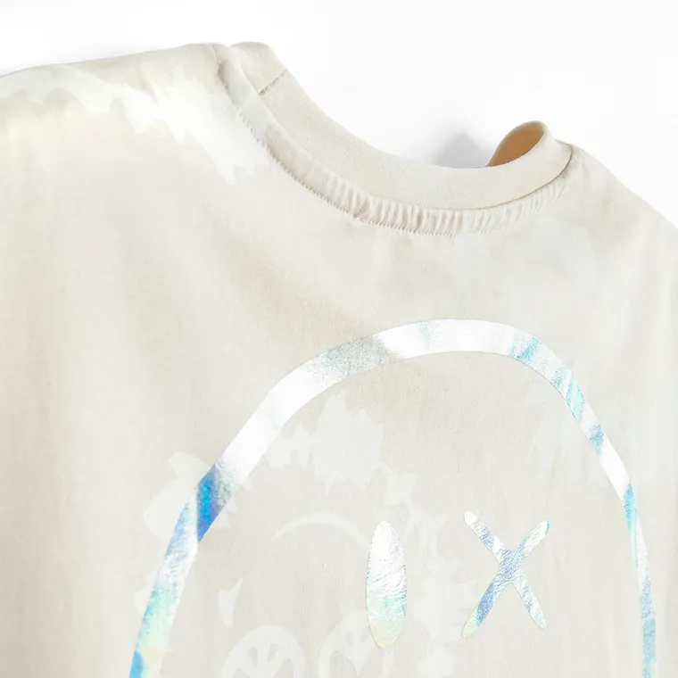 Cool Club, T-shirt dziewczęcy, oversize, beżowy, SmileyWorld