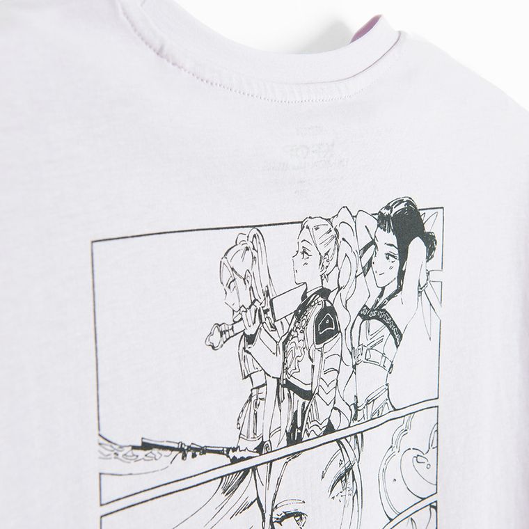 Cool Club, T-shirt dziewczęcy, oversize, fioletowy, K-Pop Demon Hunters