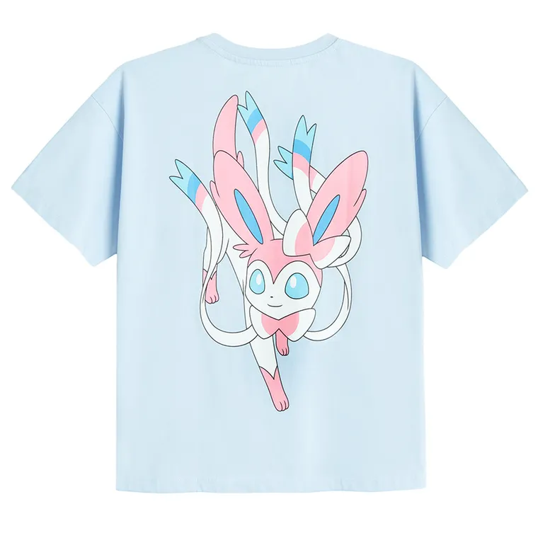 Cool Club, T-shirt dziewczęcy, oversize, niebieski, Pokemon