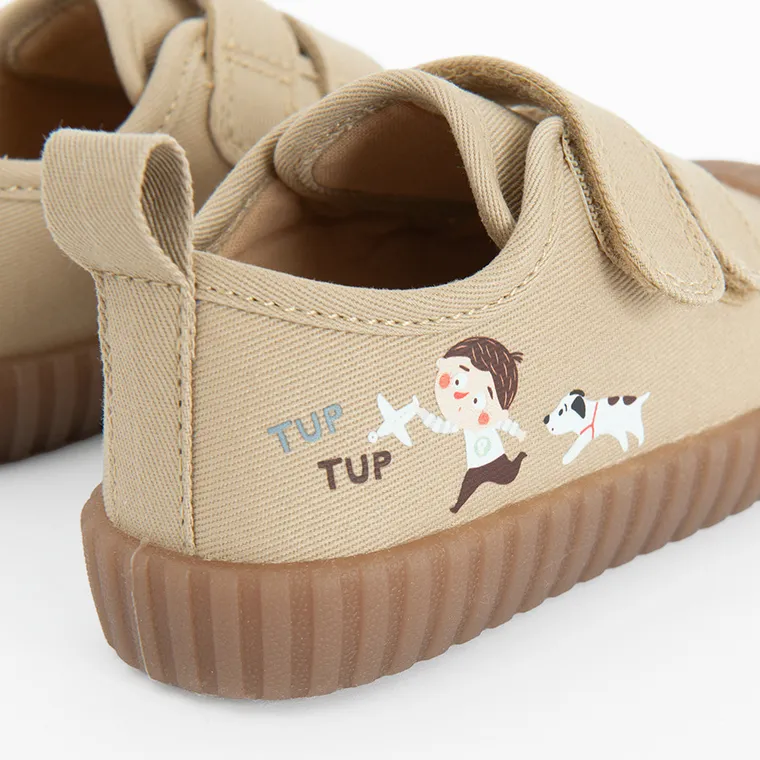 Cool Club, Trampki dziecięce, beżowe, Zdrowa Stopa, podeszwa Barefoot, Pucio