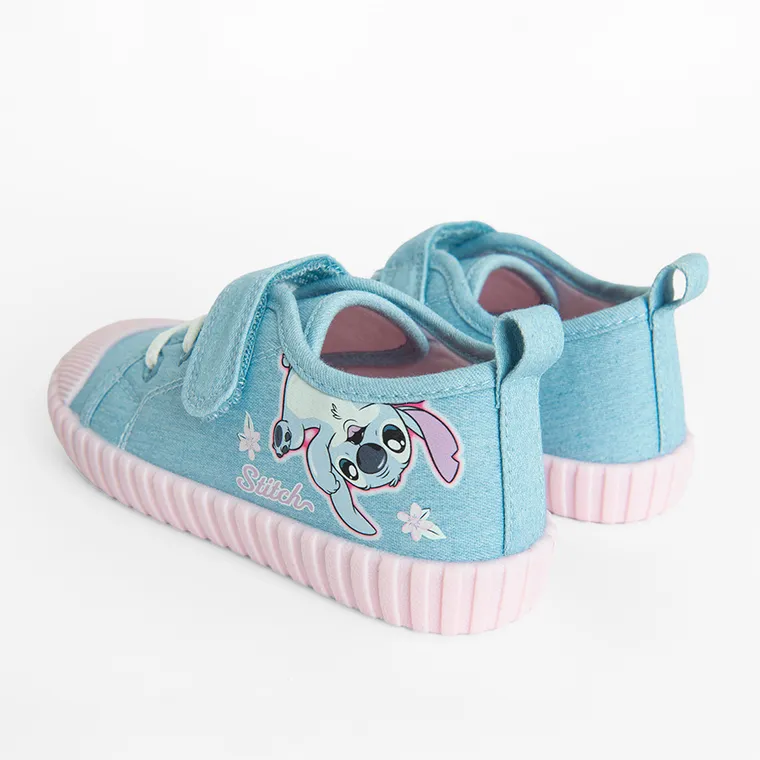 Cool Club, Trampki dziewczęce, niebieskie, Zdrowa Stopa, podeszwa Barefoot, Lilo i Stitch