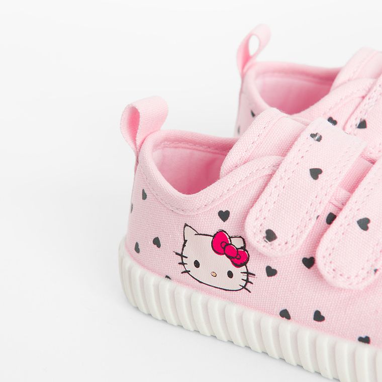 Cool Club, Trampki dziewczęce, różowe, Zdrowa Stopa, podeszwa Barefoot, Hello Kitty