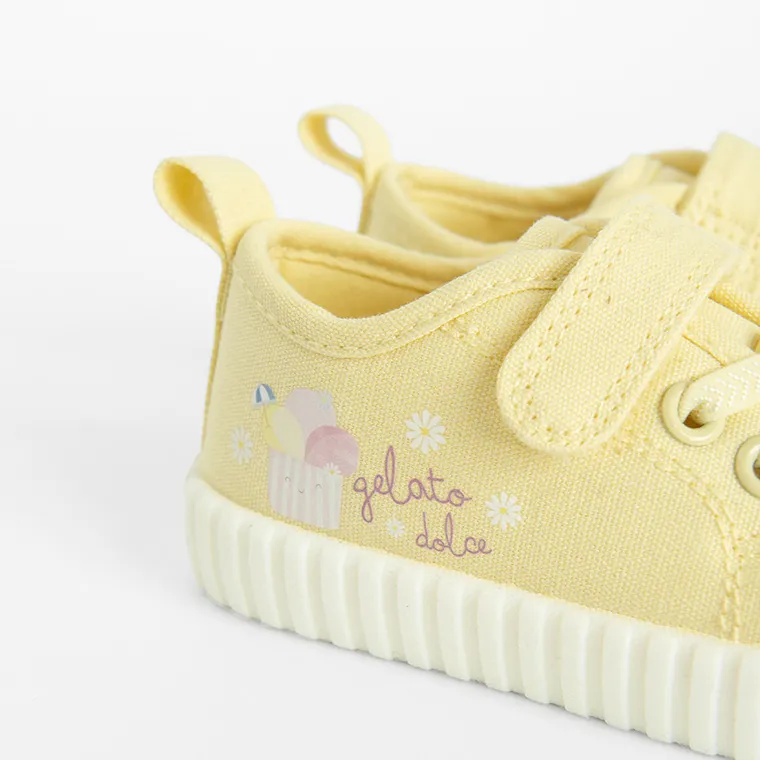 Cool Club, Trampki dziewczęce, żółte, Zdrowa Stopa, podeszwa Barefoot