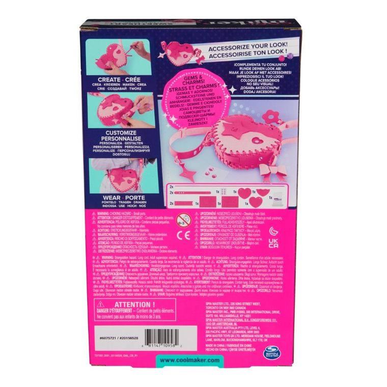 Cool Maker, skórzana torebka do samodzielnego uszycia, serce