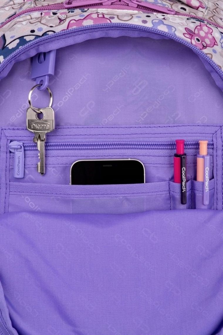 CoolPack, Jerry, plecak szkolny, 3-komorowy, White Bunny