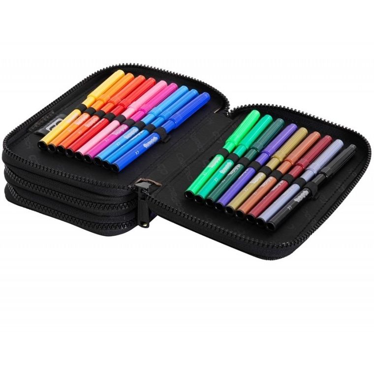 CoolPack, Jumper 3, piórnik rozkładany, potrójny, z wyposażeniem, Gradient Ocean