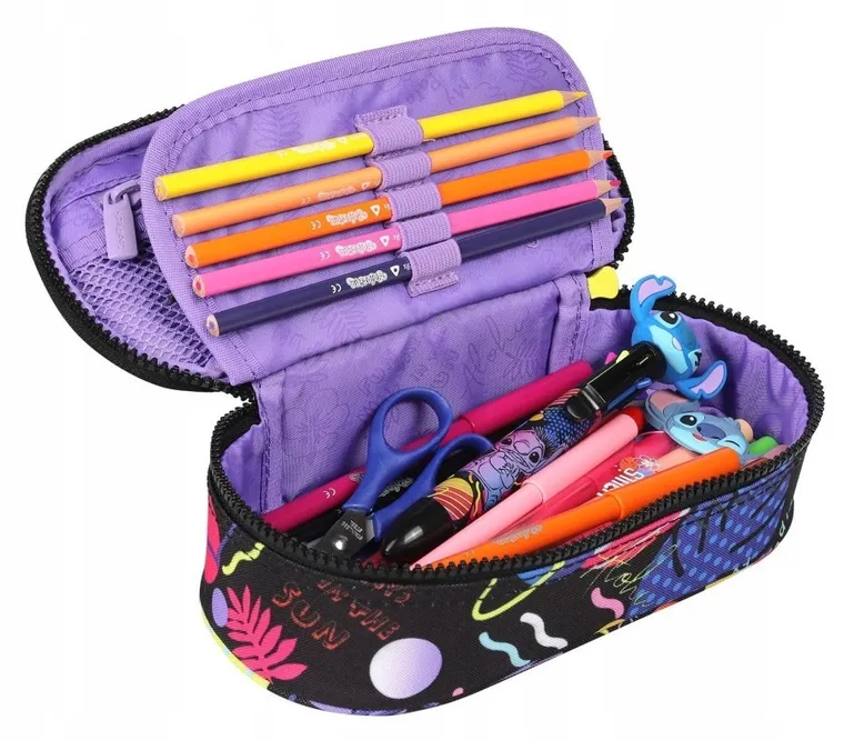 CoolPack, Lilo i Stitch, Campus, piórnik owalny, Black