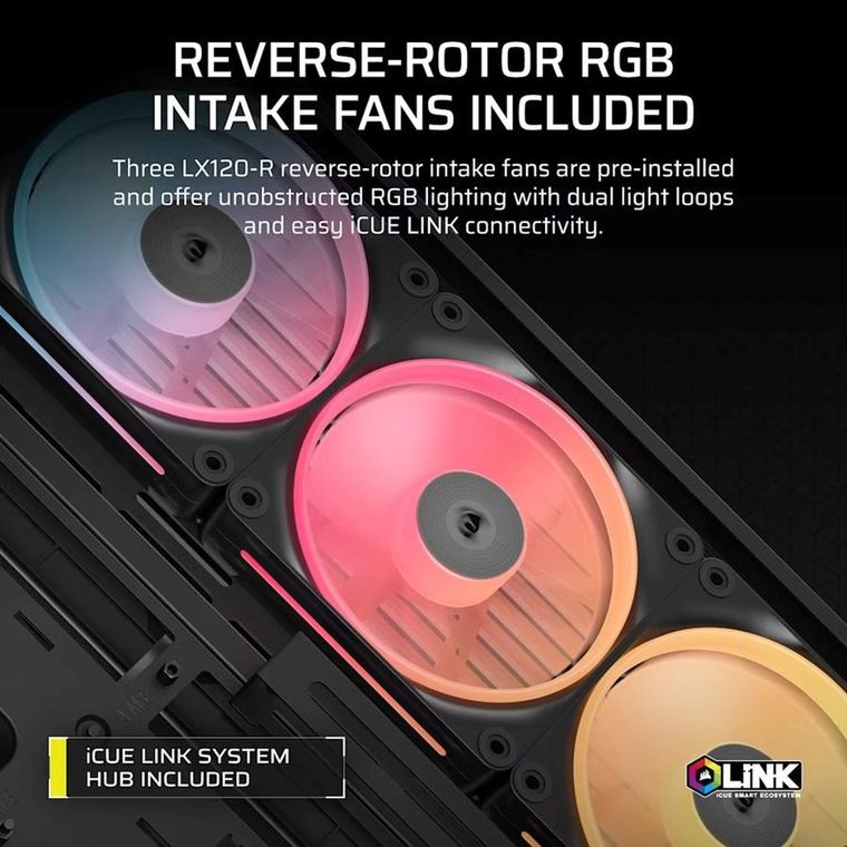 Corsair, obudowa, FRAME 4500X LX-R RGB, Black, Mid Tower ATX