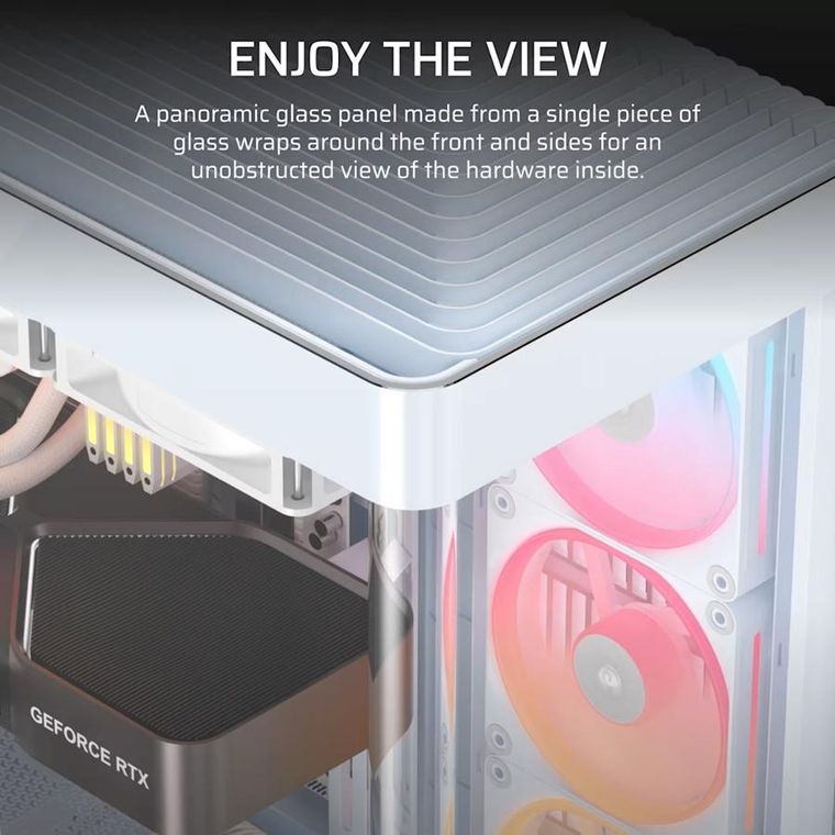 Corsair, Obudowa komputerowa, FRAME 4500X LX-R RGB Biała Mid Tower ATX