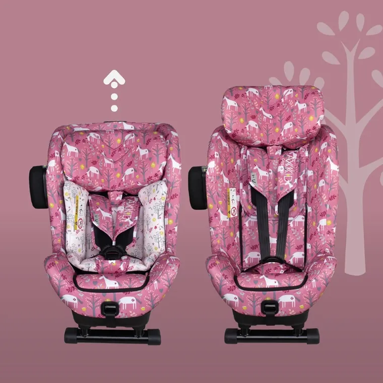 Cosatto, Axkid Minikid 4, fotelik samochodowy, unicorn garden, 61-125 cm