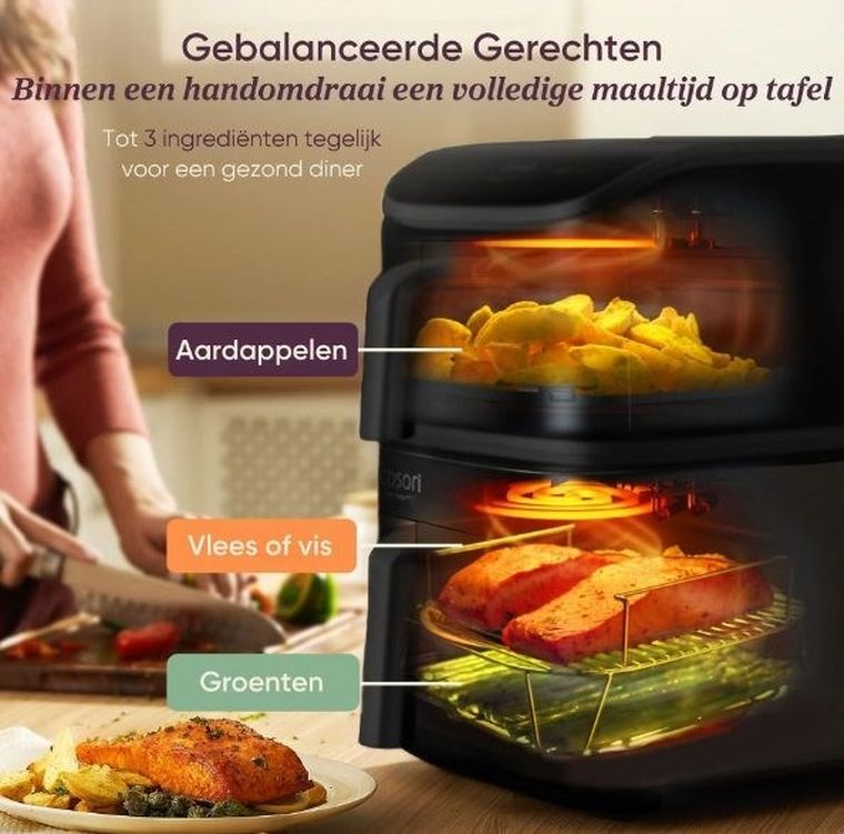 Cosori, frytownica, czarna, 10,8l